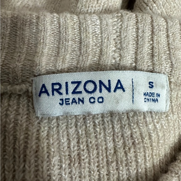 NWT Arizona Jean Co Oatmeal Heather Ribbed Knit Crewneck Sweater Small SEE NOTE - Picture 8 of 12